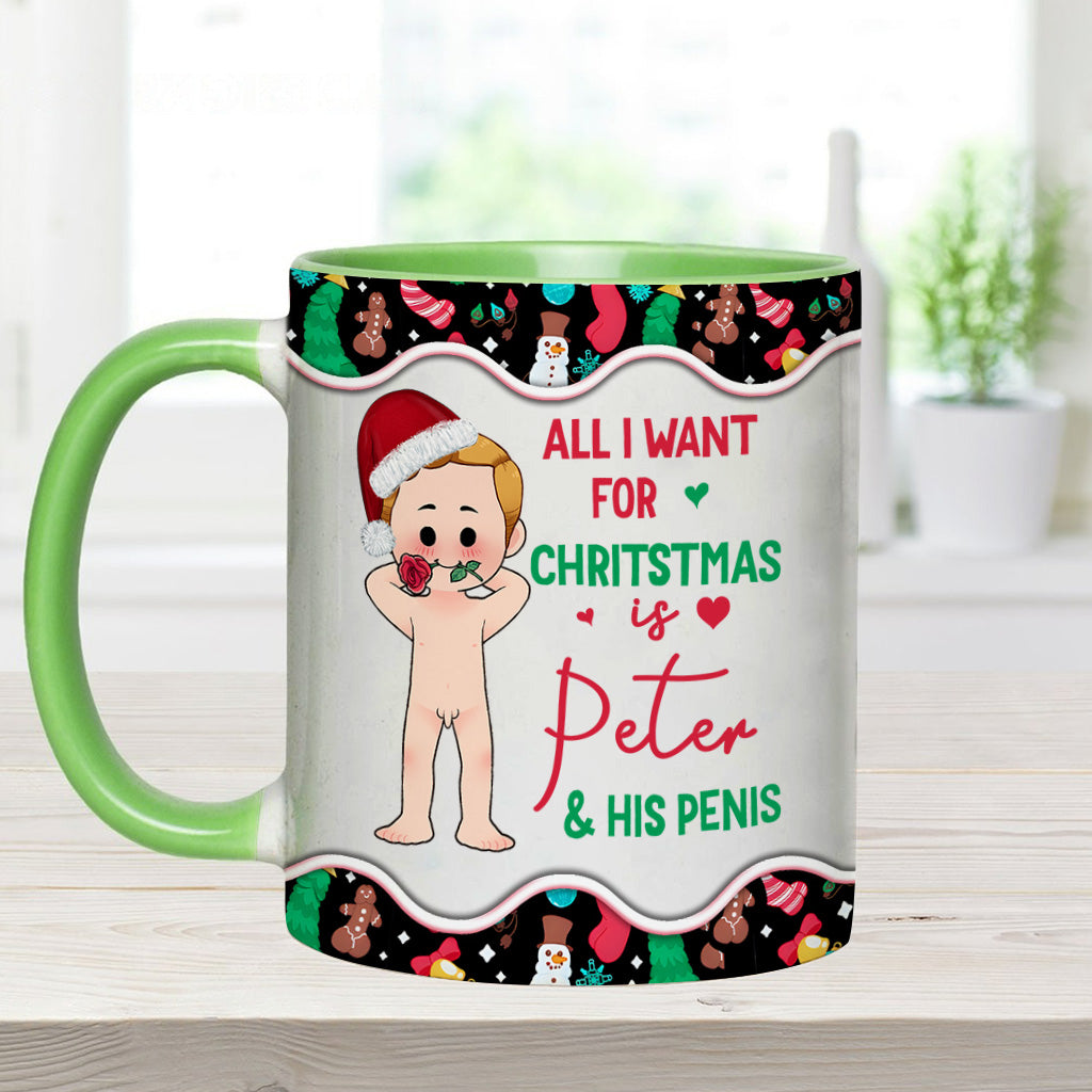 Alles, was ich mir zu Weihnachten wünsche – Personalisierte Tasse für Paare