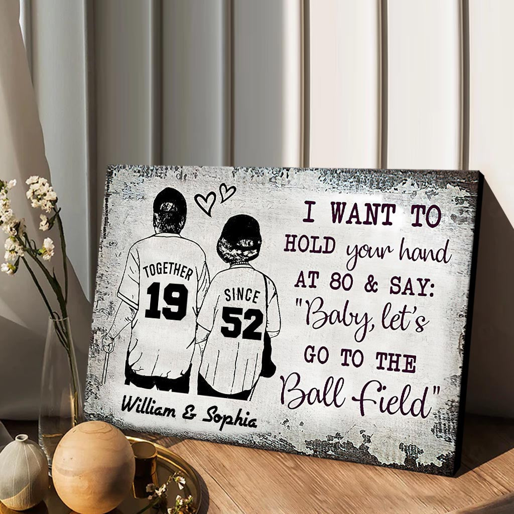 Baseball Together Since - Personalisierte Baseball-Leinwand und Poster