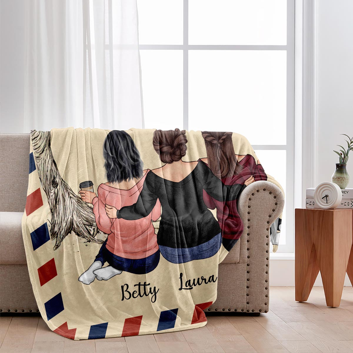 Liebe ist für immer – Geschenk für Mama, Tochter – Personalisierte Decke