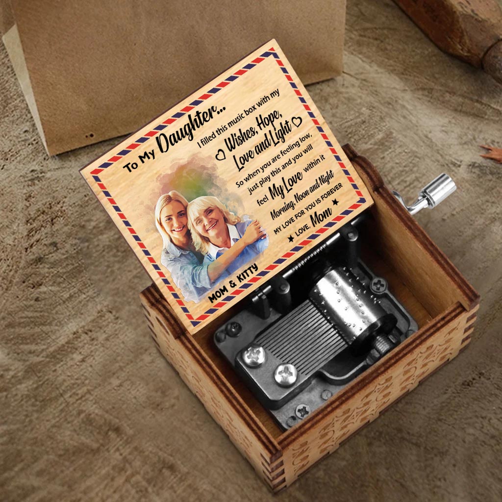 To My Granddaughter Daughter Mom Grandma Husband Wife - Personalized Grandma Hand Crank Music Box