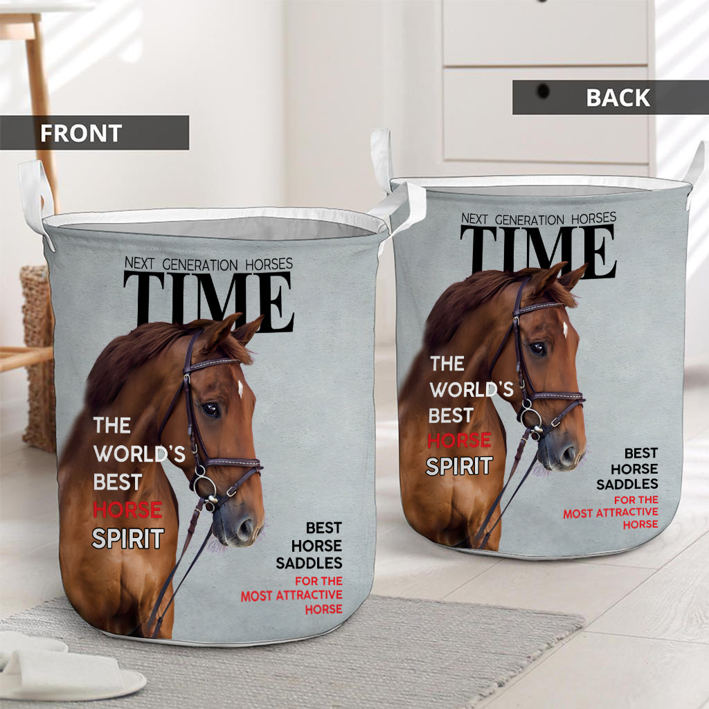 Zeitschriftenhüllen - Personalisierter Pferde-Aufbewahrungskorb