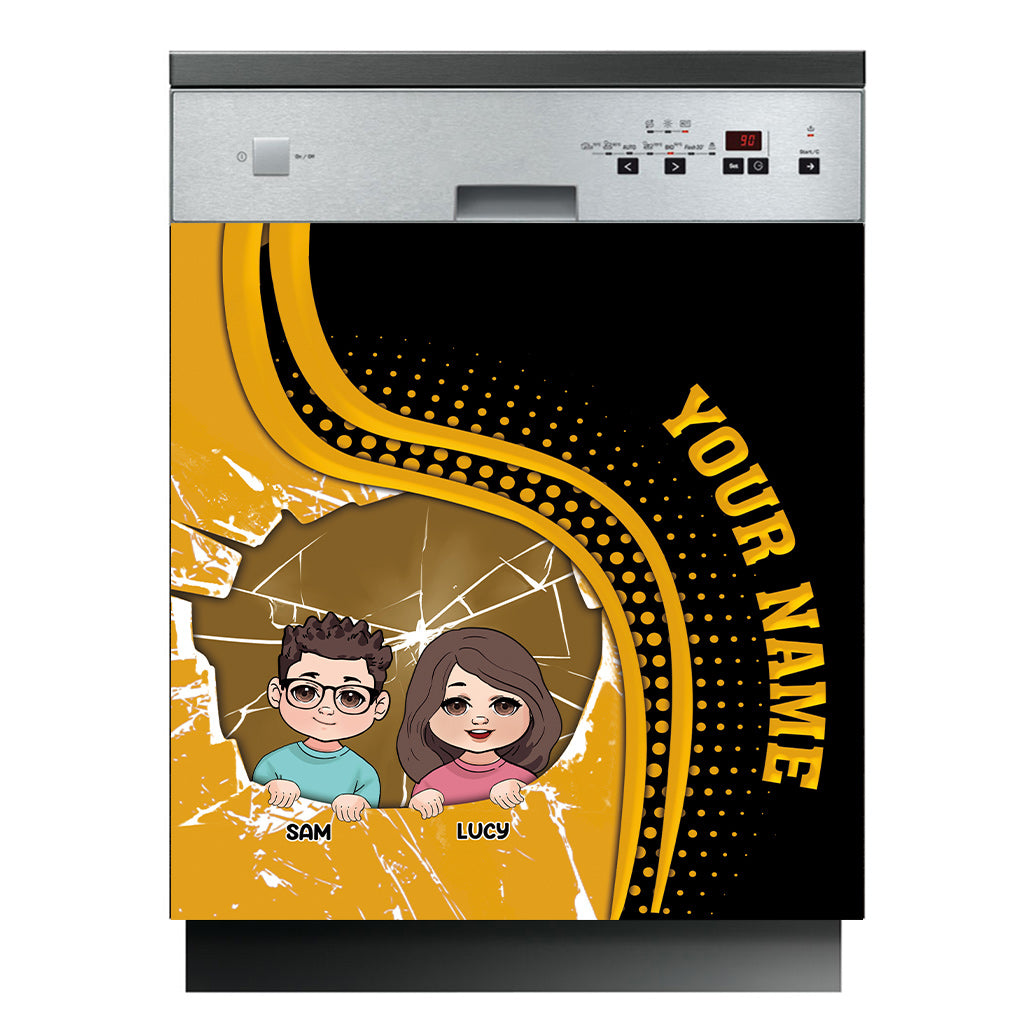 Bester Papa aller Zeiten – Personalisierter Geschirrspülerdeckel für Väter