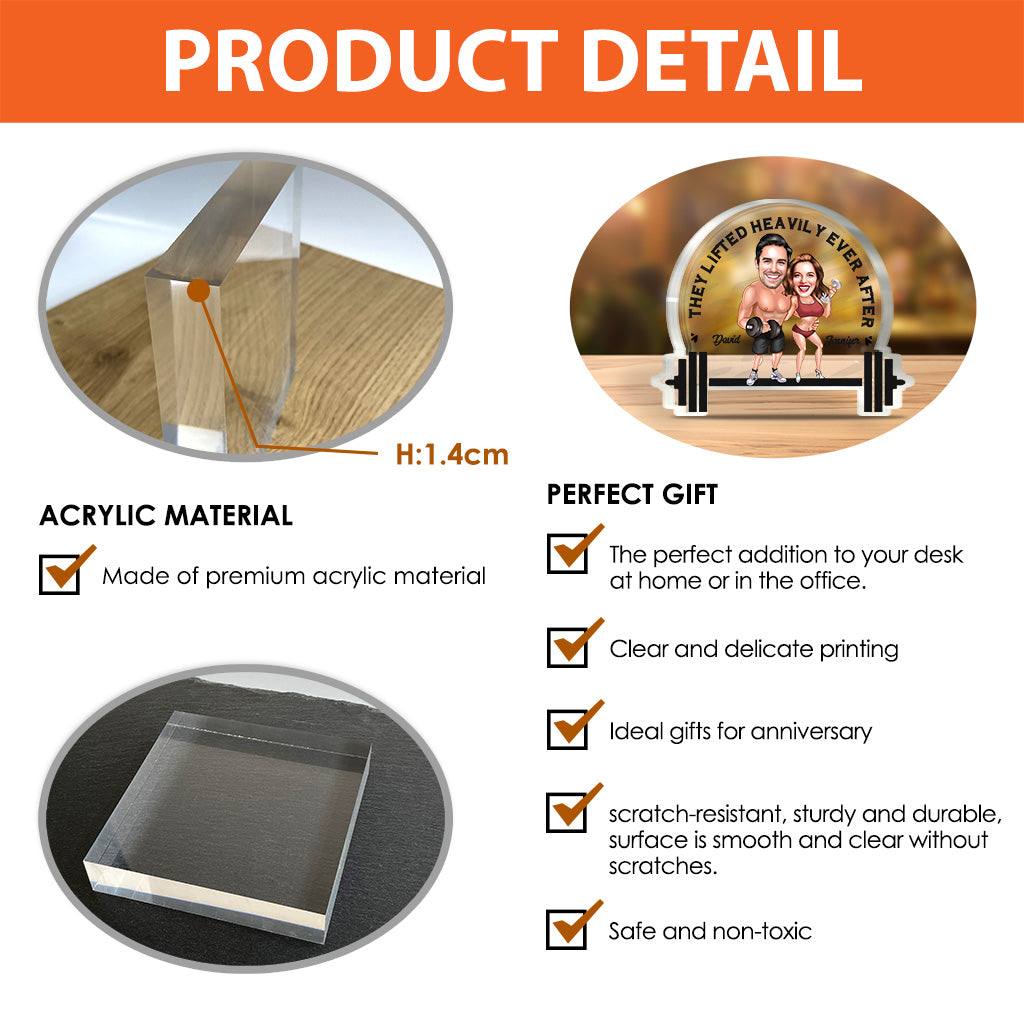 Sie hoben schwere Gewichte bis ans Lebensende – personalisierte Fitness-Acrylplakette in individueller Form