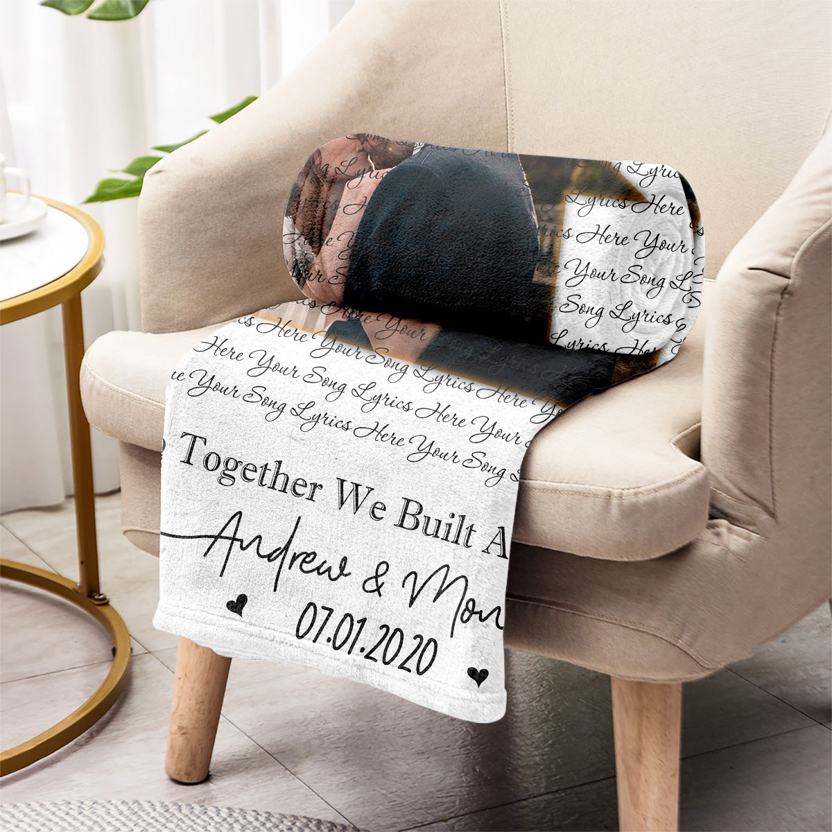 „Du und ich, wir schaffen das“ – personalisierte Pärchendecke