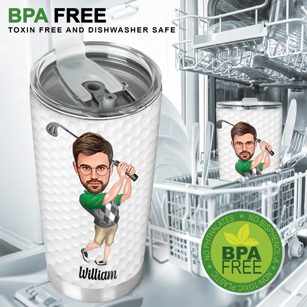 Swing Swear Drink Repeat - Personalisierter Golfbecher