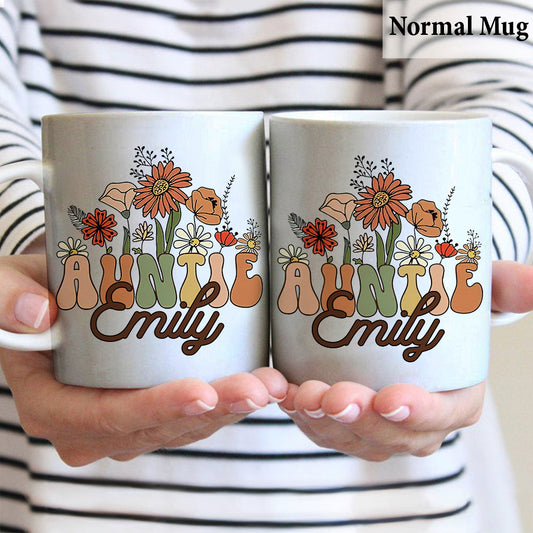 Auntie - Gift for Aunt - Personalized Mug