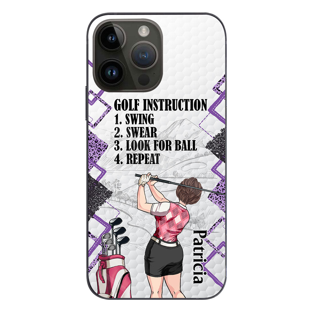 Just A Girl - Golf gift for her, wife, mom, grandma, girlfriend - Personalized Phone Case