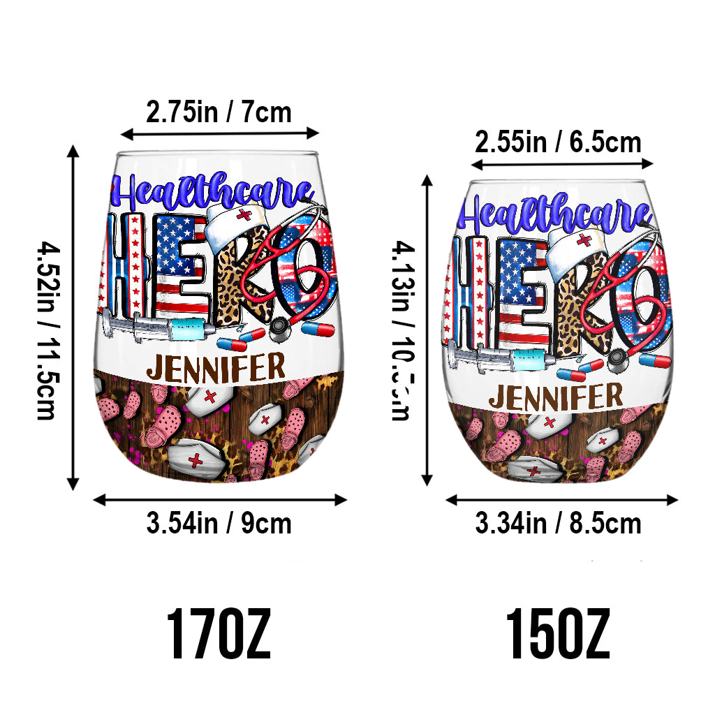 Krankenschwesterleben – Geschenkidee für Krankenschwestern, Mütter, Ehefrauen, Freundinnen – Personalisiertes Weinglas