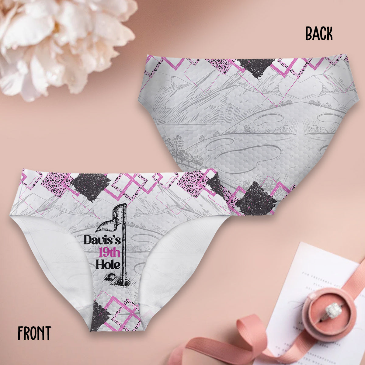 Custome Name 19th Hole - Personalized Golf Women Briefs