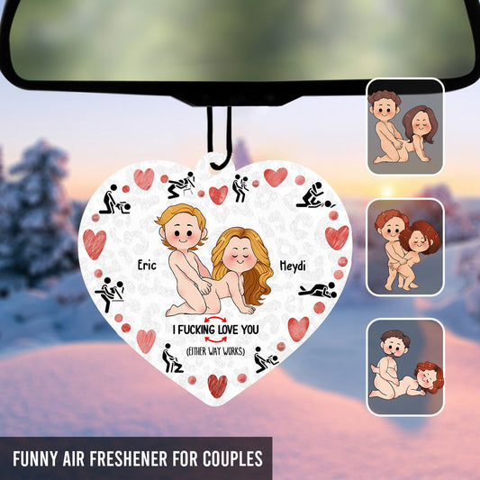 Ich liebe dich – Geschenk für Ehemann, Ehefrau, Freund, Freundin – Personalisierter Lufterfrischer in Herzform