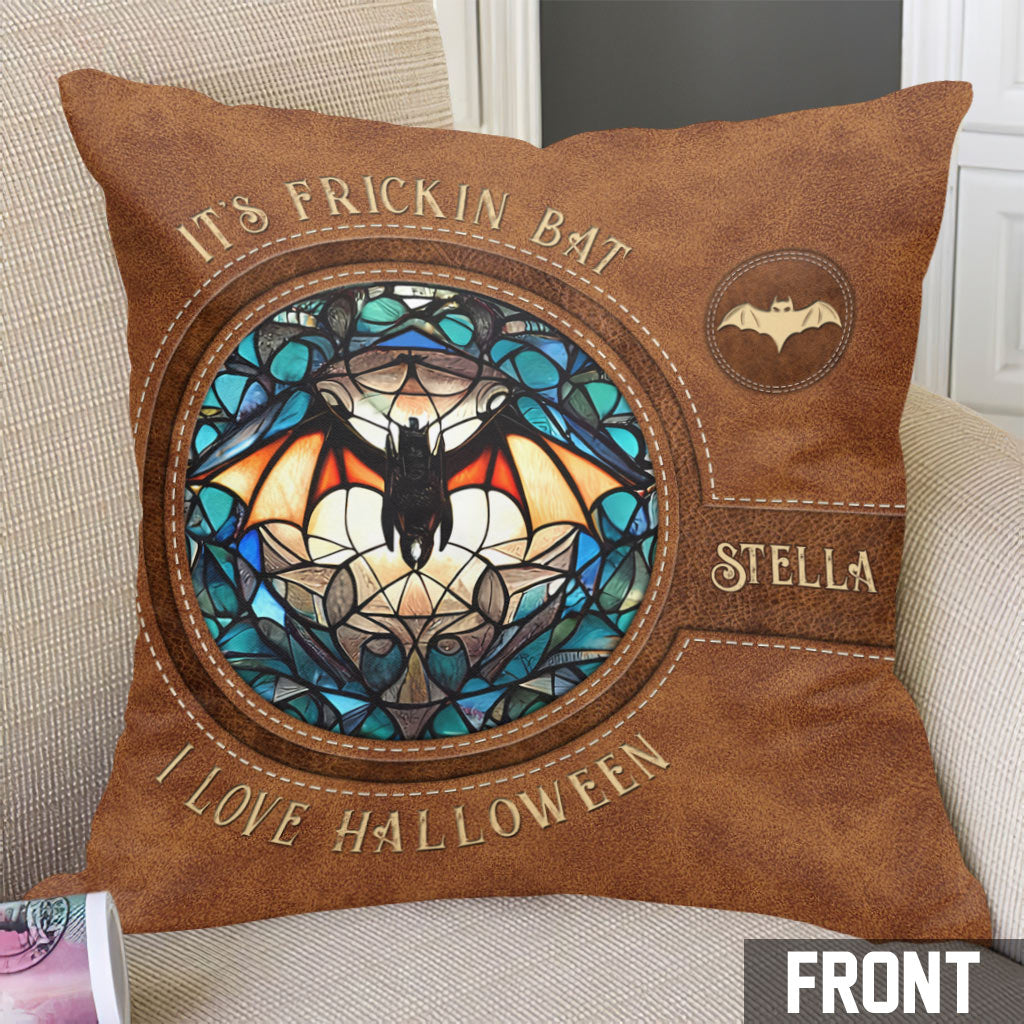 Es ist verdammt nochmal Fledermaus, ich liebe Halloween – Personalisiertes Hexen-Kissen