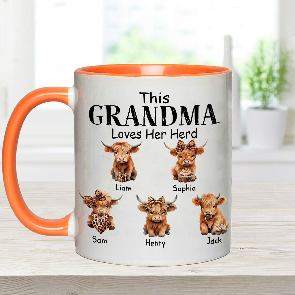 Oma/Nana/Mimi... liebt ihre Herde – personalisierte Tasse mit Oma-Akzent