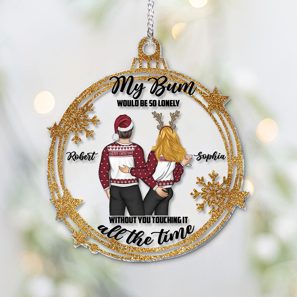 „Touch My Bum“ – Personalisierter transparenter Pärchen-Anhänger