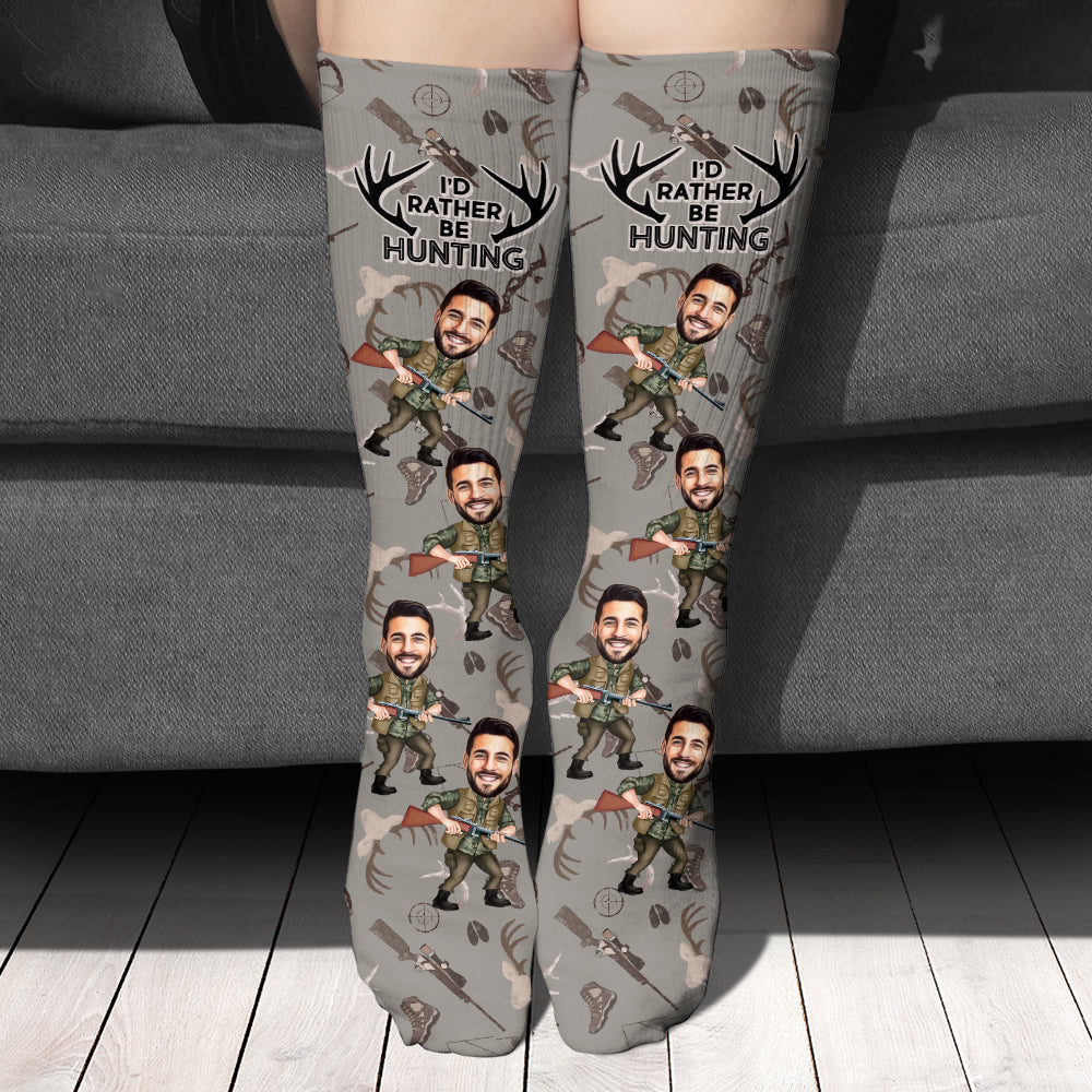Lustige Jagd-Socken mit Foto – personalisierte Jagdsocken