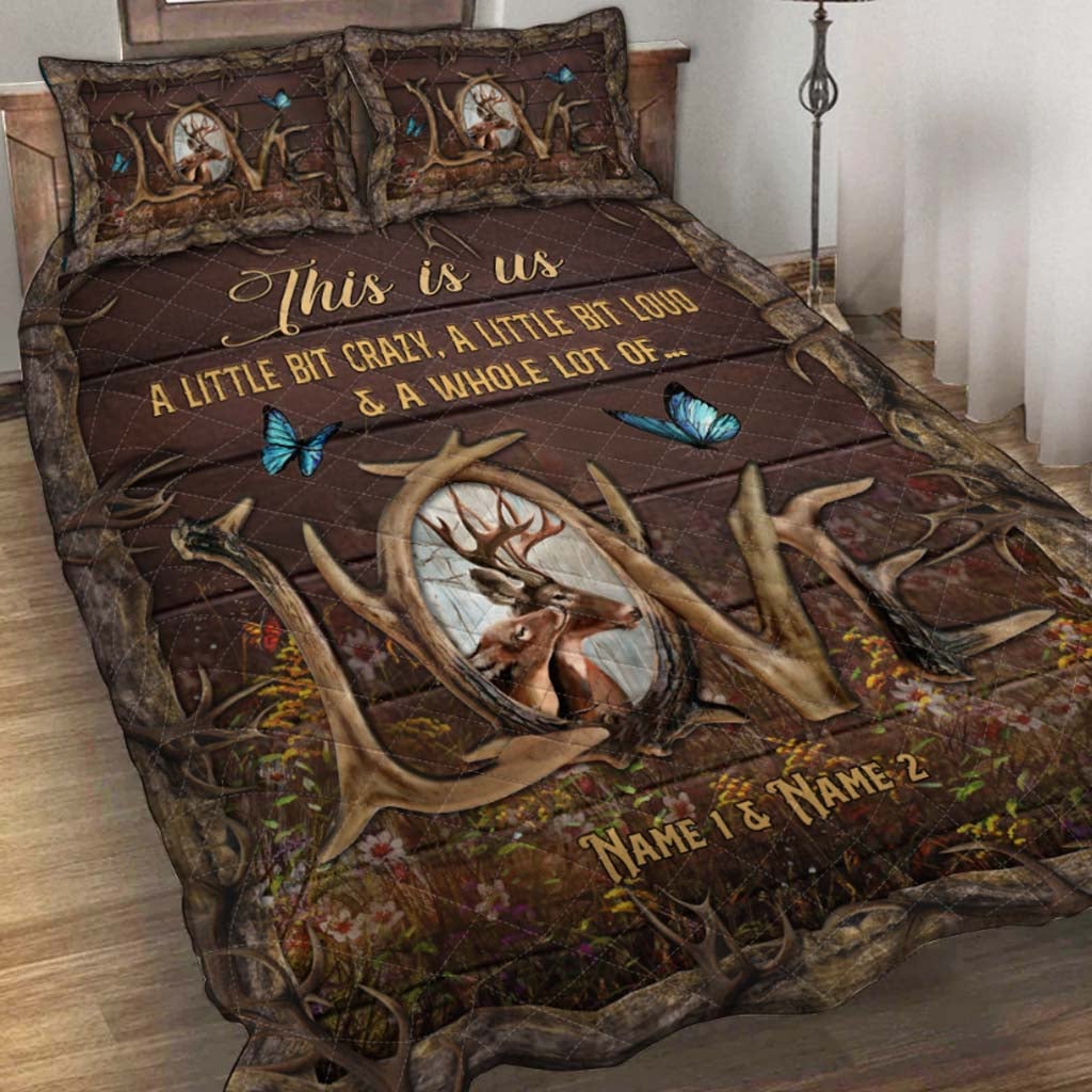 This Is Us – Personalisiertes Quilt-Set für Paare auf der Jagd