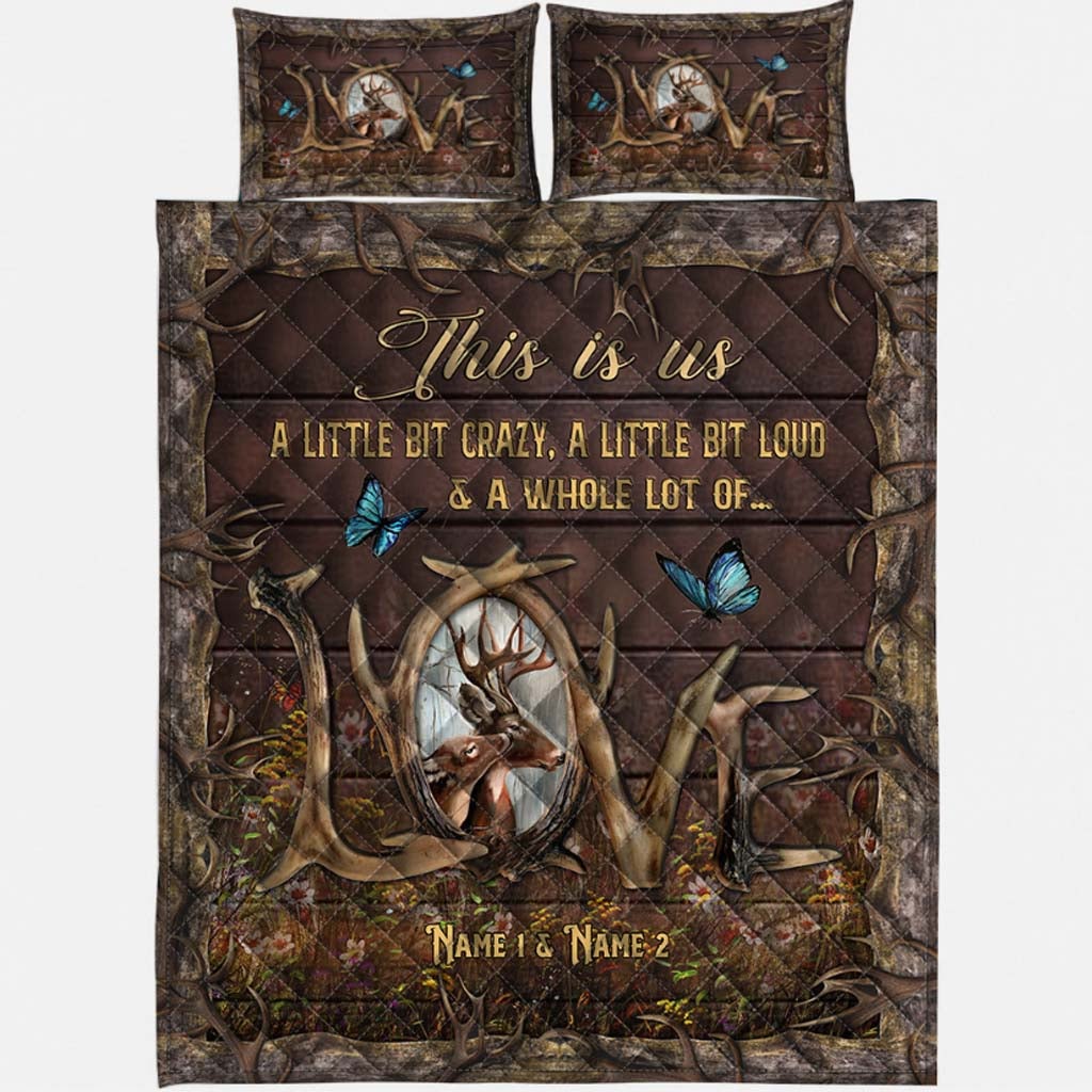 This Is Us – Personalisiertes Quilt-Set für Paare auf der Jagd