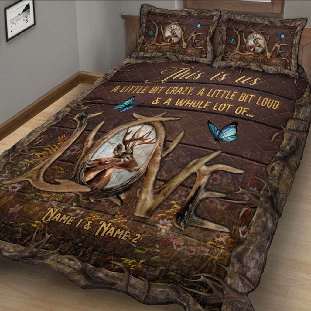 This Is Us – Personalisiertes Quilt-Set für Paare auf der Jagd