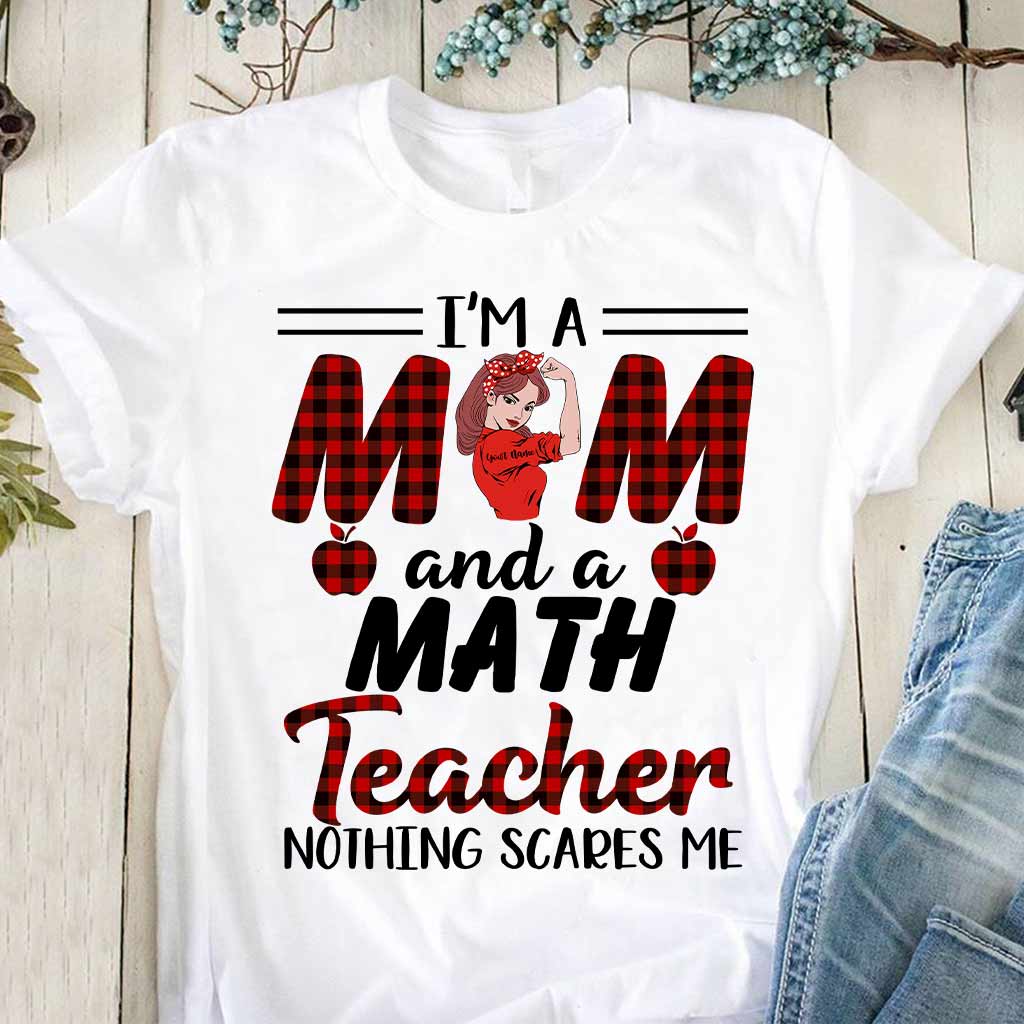 Ich bin Mutter und Lehrerin – personalisiertes T-Shirt und Hoodie