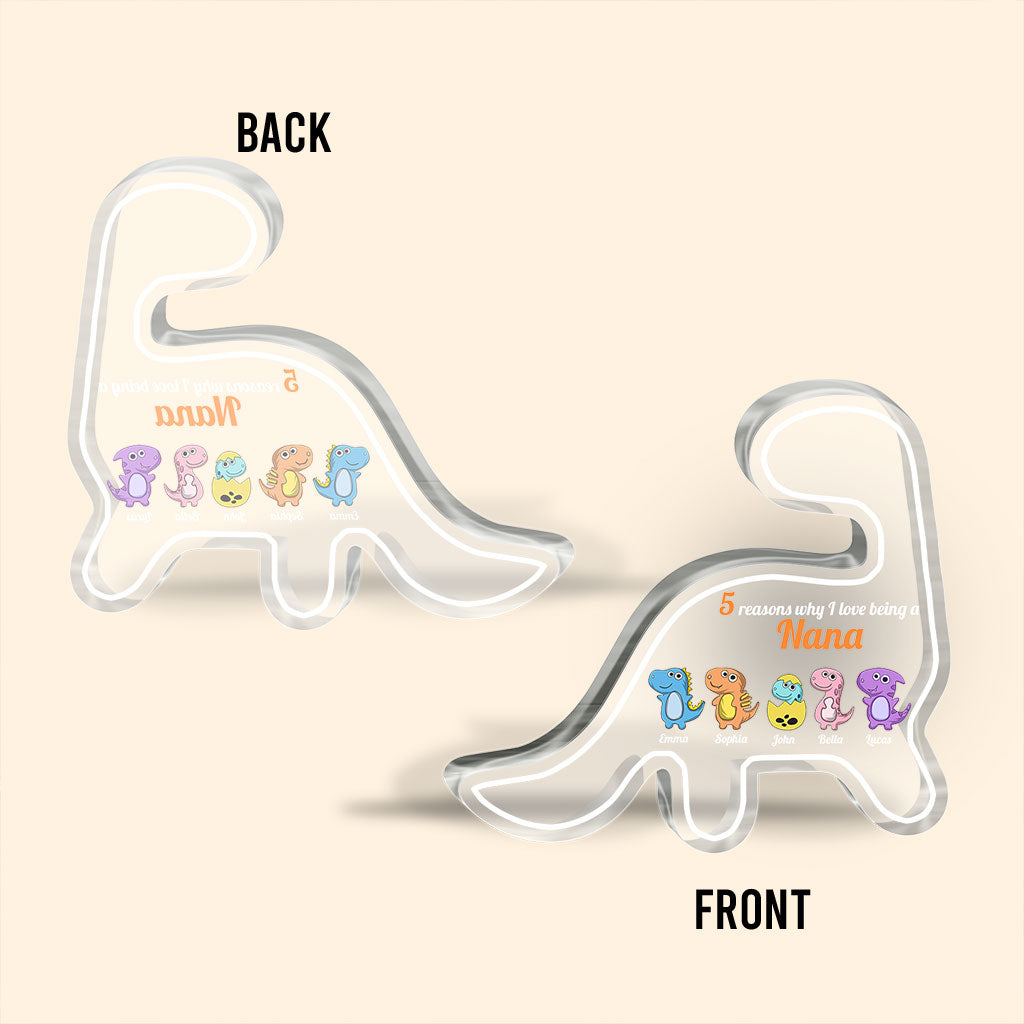 Gründe, warum ich es liebe, Oma zu sein – Geschenk für Oma, Mama, Tante, Opa – Personalisierte Acrylplakette in individueller Form
