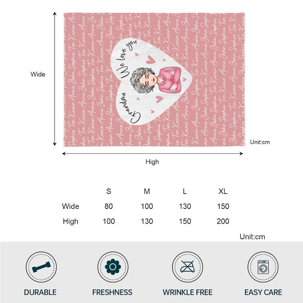 We Love You - Personalized Mother's day Mother Blanket