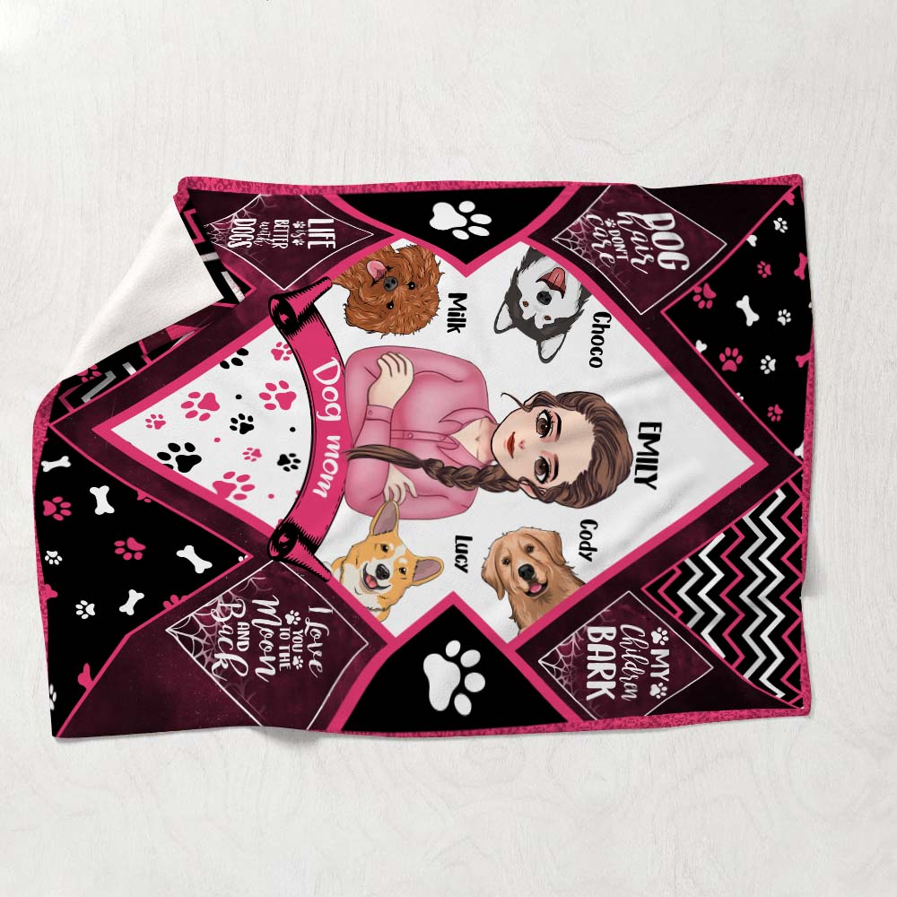 Personalisierte Hunde-Decke zum Muttertag und Vatertag