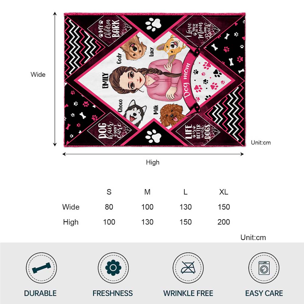 Personalisierte Hunde-Decke zum Muttertag und Vatertag