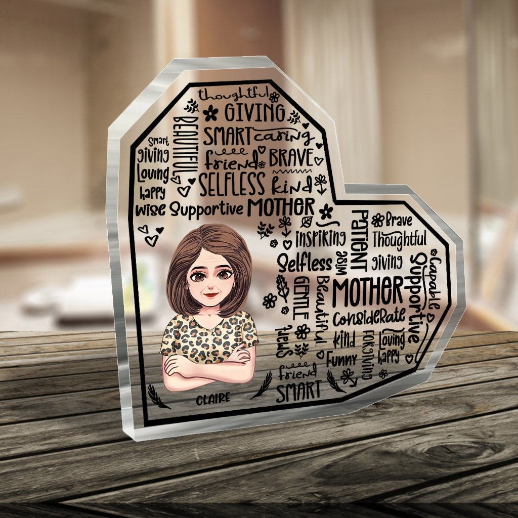 Mom You Are Beautiful - Personalized Mother's Day Mother Custom Shaped Acrylic Plaque