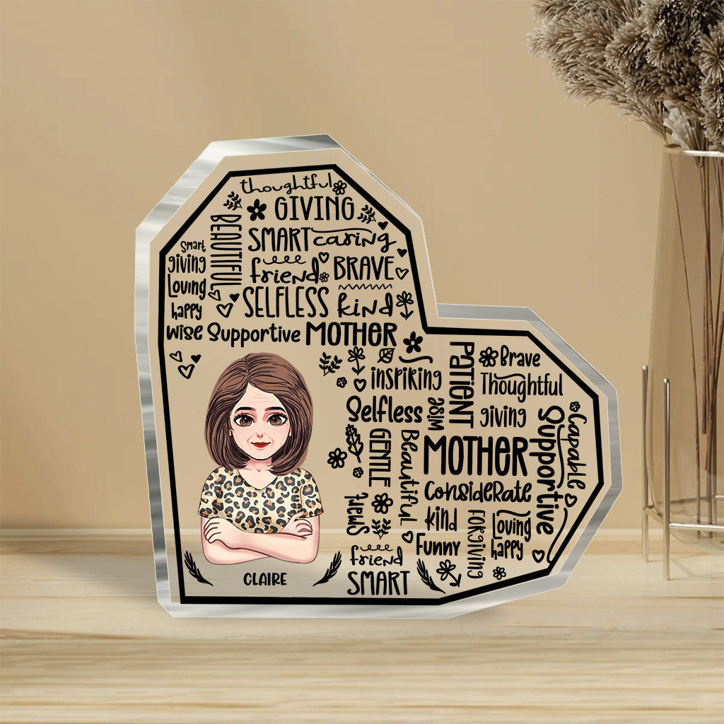 Mom You Are Beautiful - Personalized Mother's Day Mother Custom Shaped Acrylic Plaque
