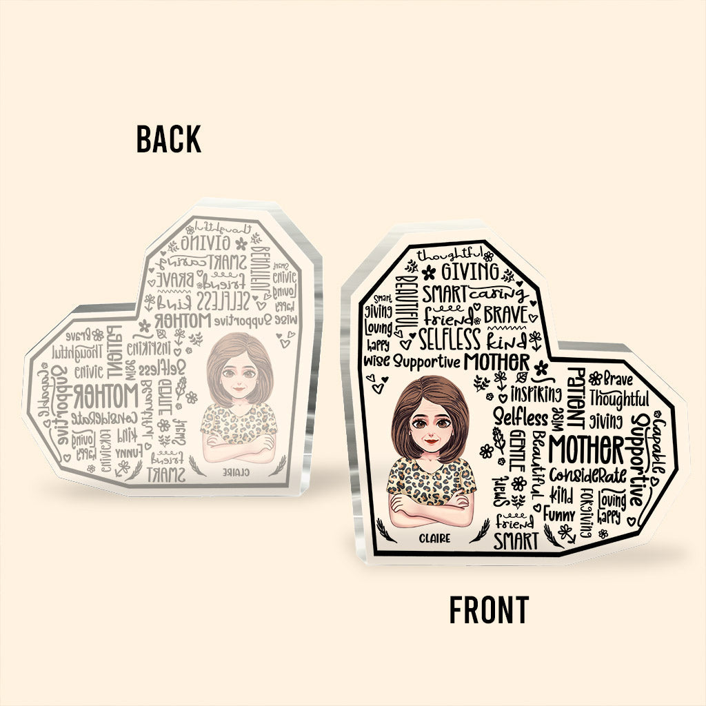 Mom You Are Beautiful - Personalized Mother's Day Mother Custom Shaped Acrylic Plaque