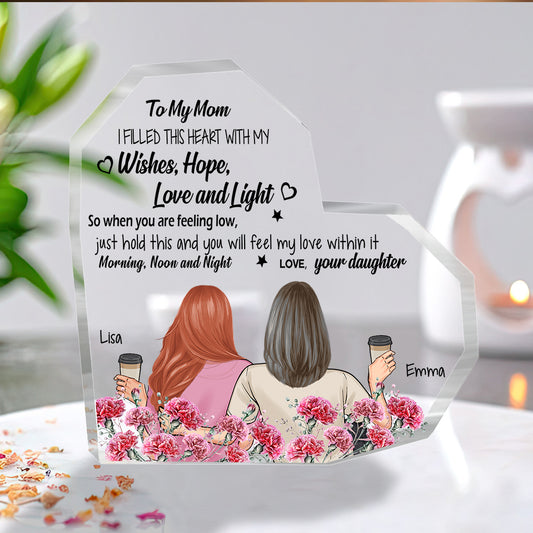 To My Mom - Personalized Mother's Day Mother Custom Shaped Acrylic Plaque