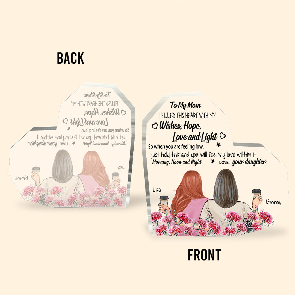 An meine Mama – Personalisierte Muttertags-Acrylplakette in individueller Form