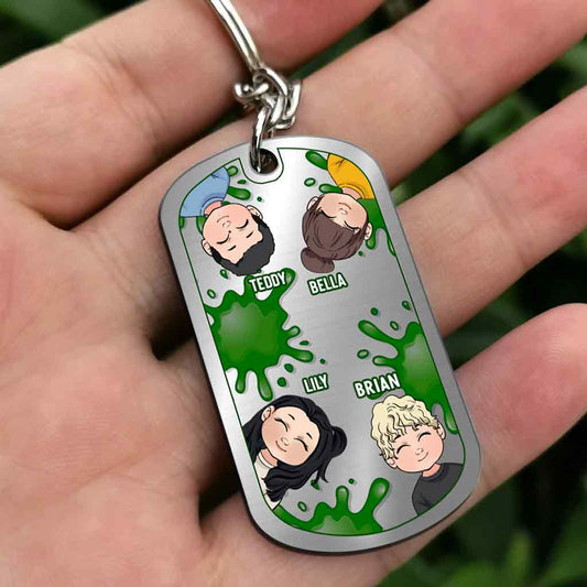 Wir wählen dich – Personalisierter Edelstahl-Schlüsselanhänger zum Vatertag für Opa