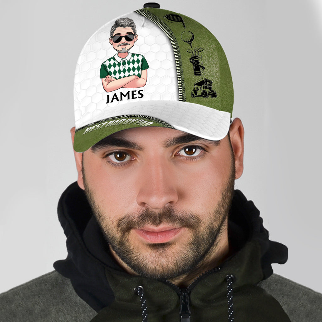 Bester Papa von Par - Personalisierte Golf Classic Cap