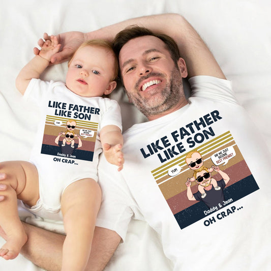 Sind wir jetzt beste Freunde? – Geschenk für Papa, Neugeborenes, Baby (0–1 Jahr), frischgebackenen Papa – Personalisiertes Set