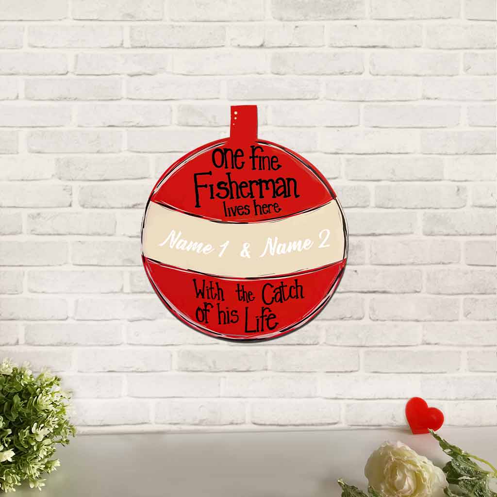 Fischer personalisiertes Schild aus geschnittenem Metall