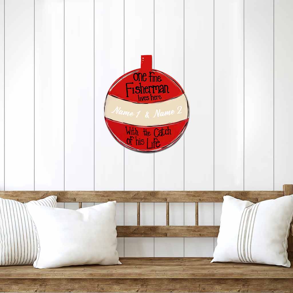 Fischer personalisiertes Schild aus geschnittenem Metall