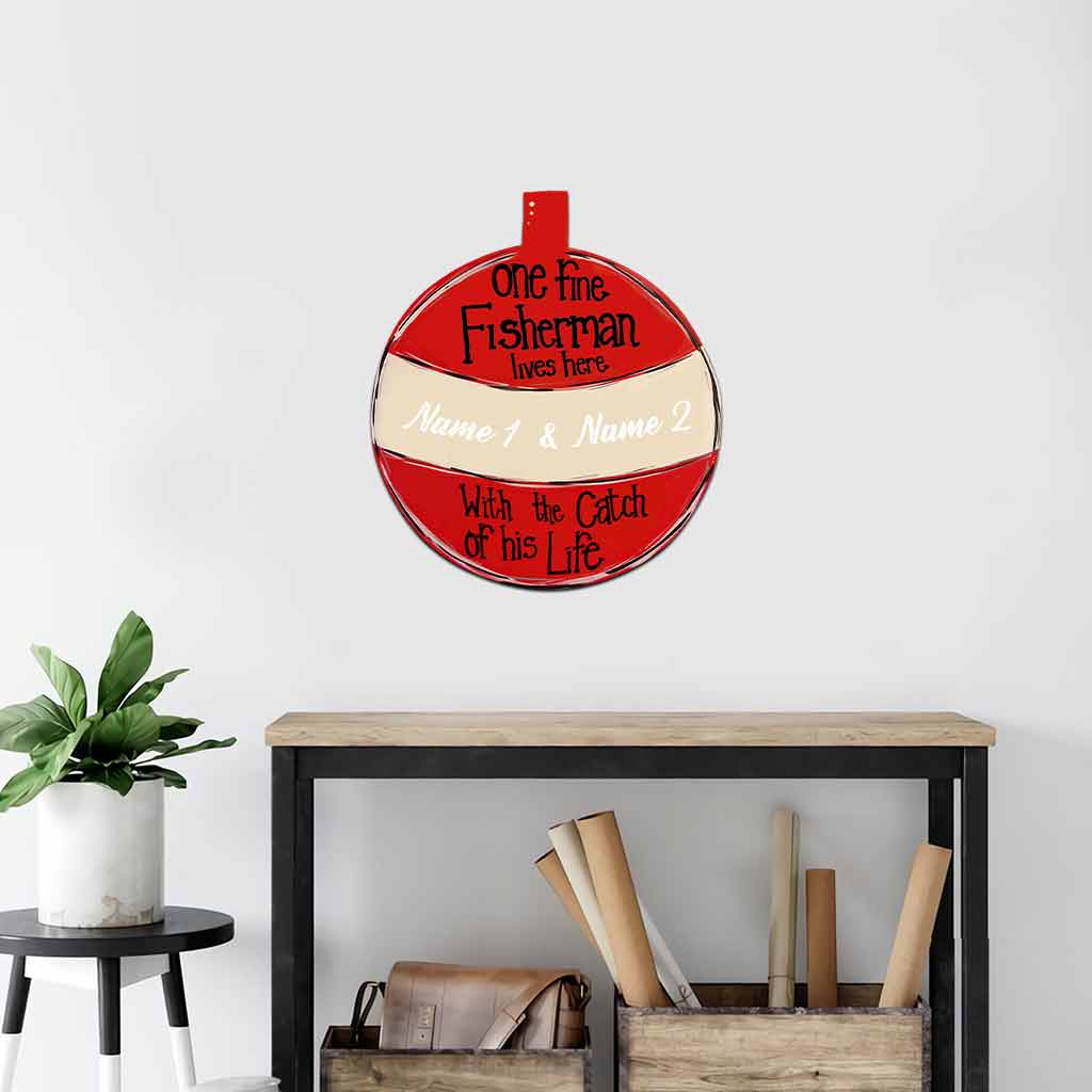Fischer personalisiertes Schild aus geschnittenem Metall