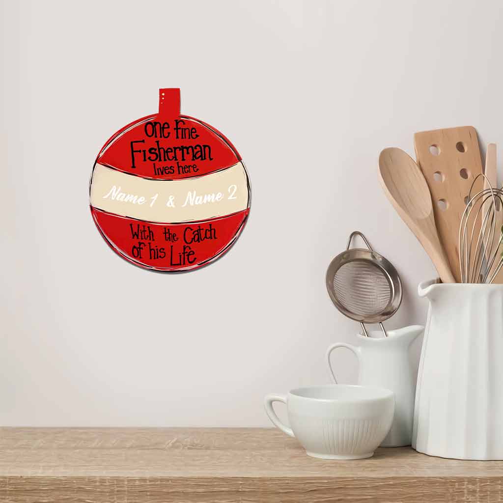 Fischer personalisiertes Schild aus geschnittenem Metall