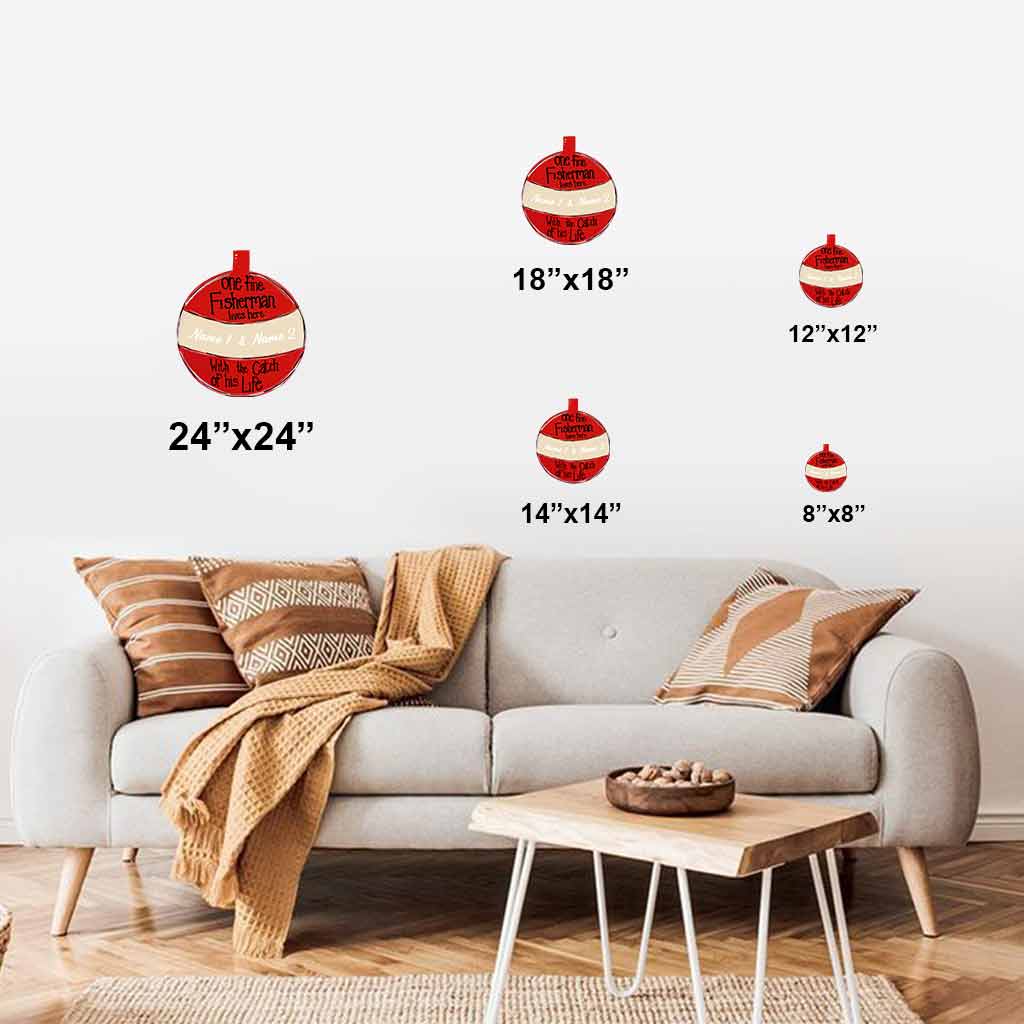 Fischer personalisiertes Schild aus geschnittenem Metall