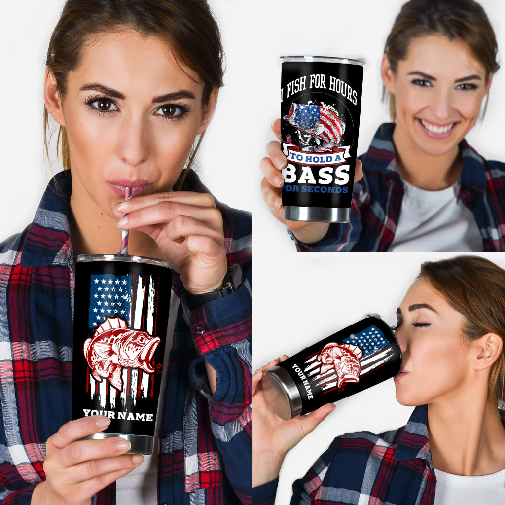 Ich angle stundenlang – personalisierter Angelbecher