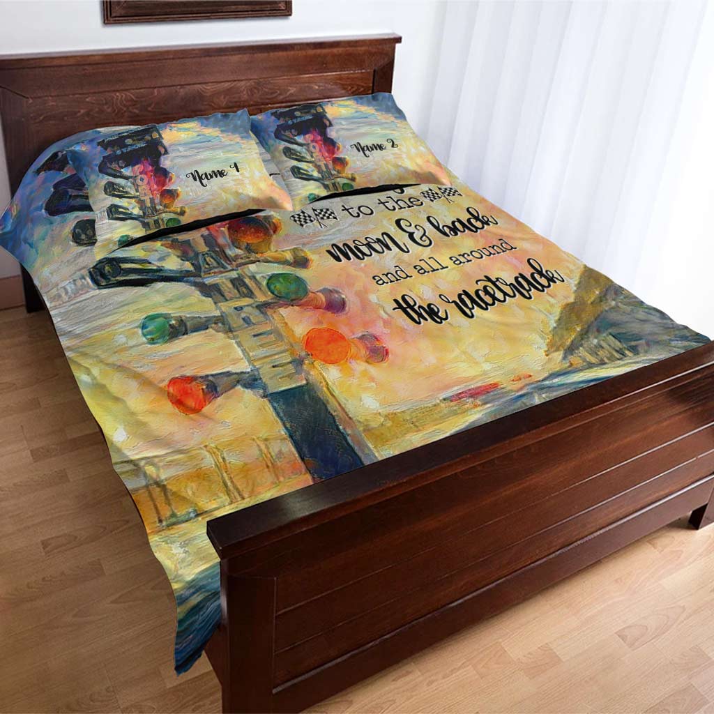 Ich liebe dich bis zum Mond – Personalisierte Rennbettwäsche