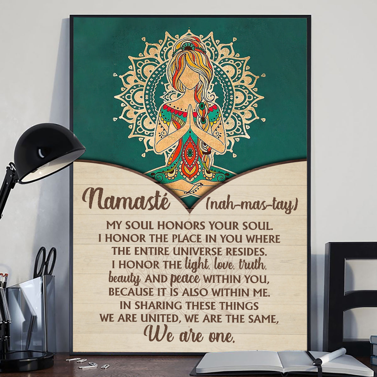 Namaste – Yoga-Leinwand und Poster