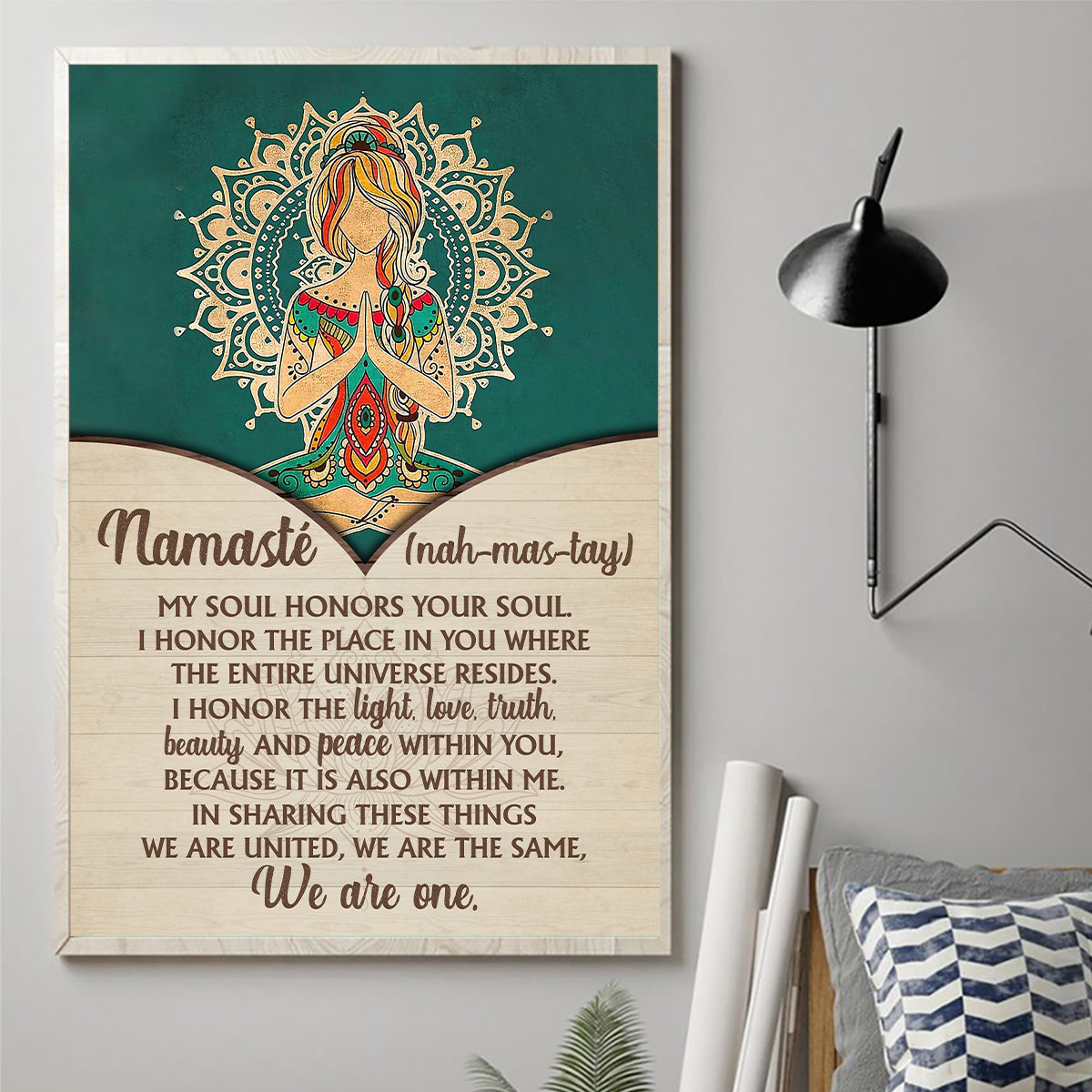 Namaste – Yoga-Leinwand und Poster