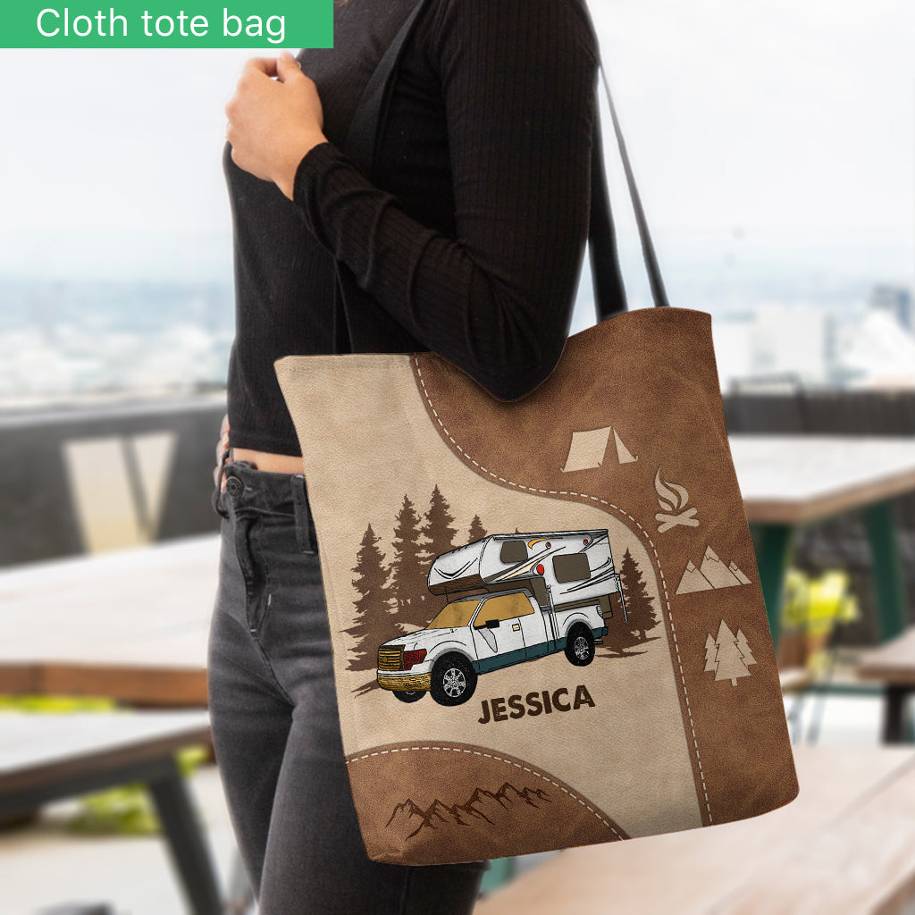 Happy Camper - Personalized Camping Tote Bag