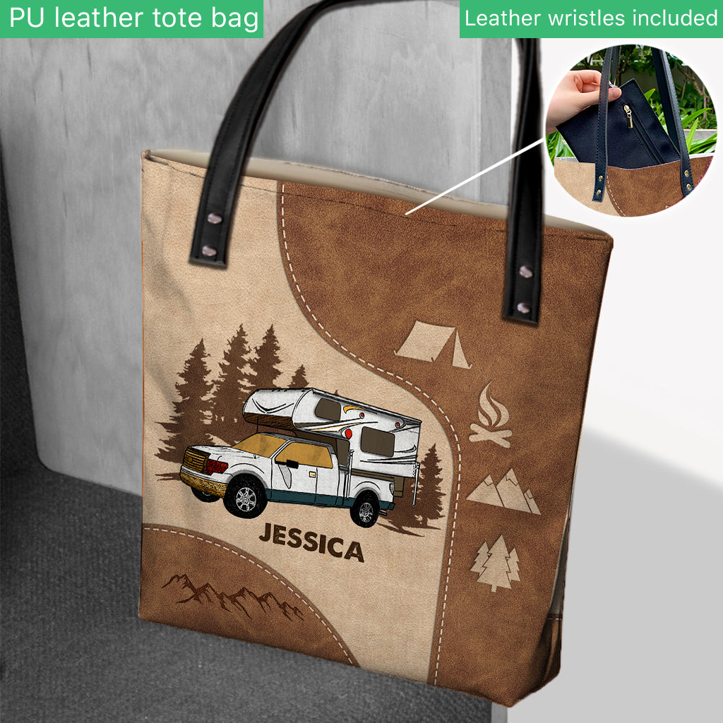 Happy Camper - Personalized Camping Tote Bag