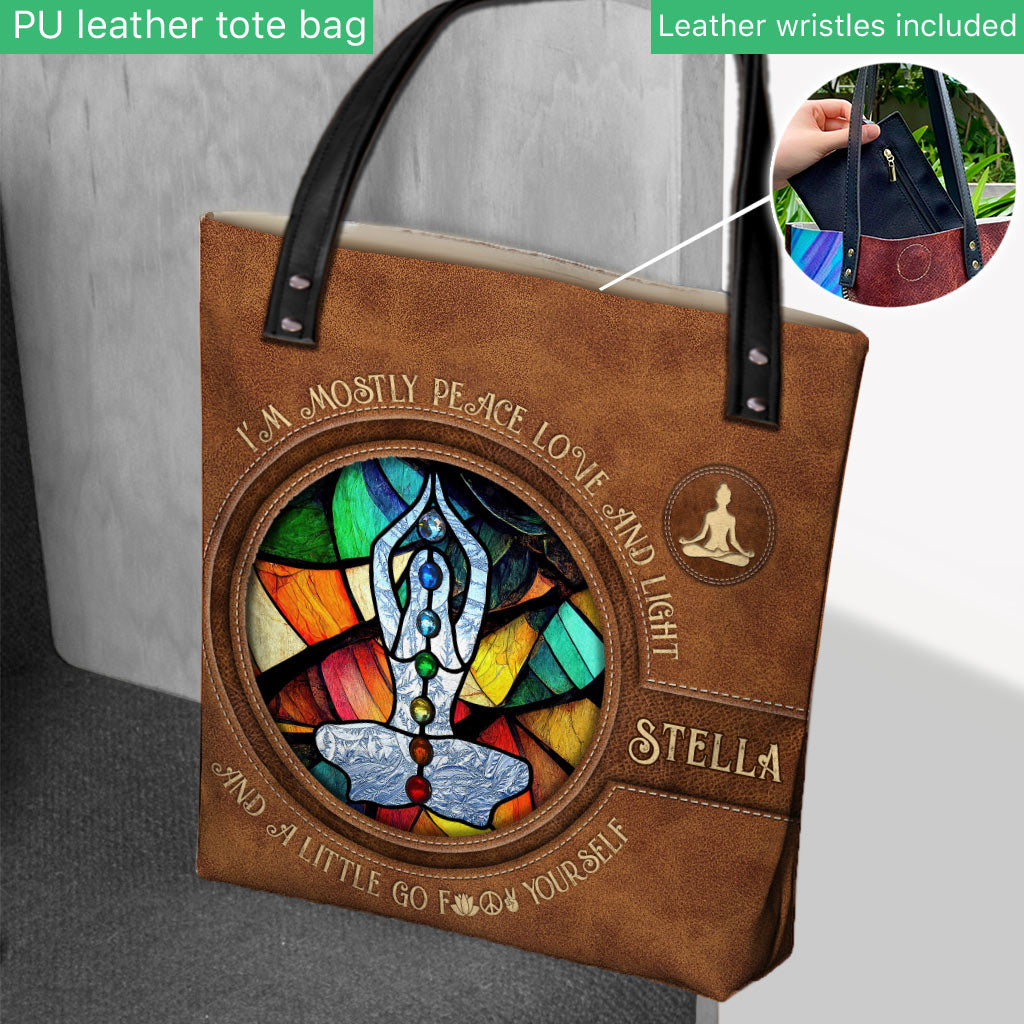 Ich bin größtenteils Frieden – Personalisierte Yoga-Tragetasche