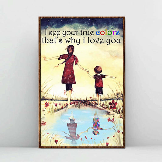 Ich liebe jemanden mit Autismus – Poster zur Sensibilisierung für Autismus 112021