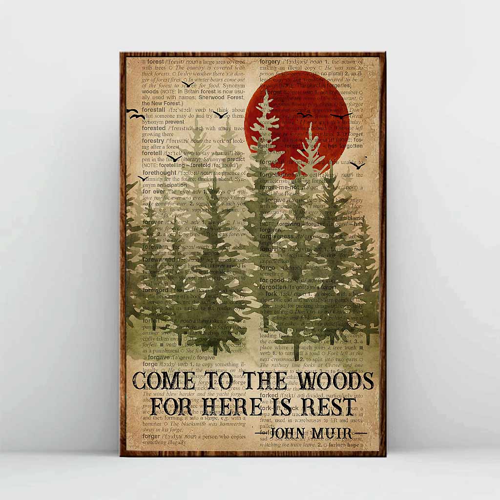 Come To The Woods - Camping Poster 1121