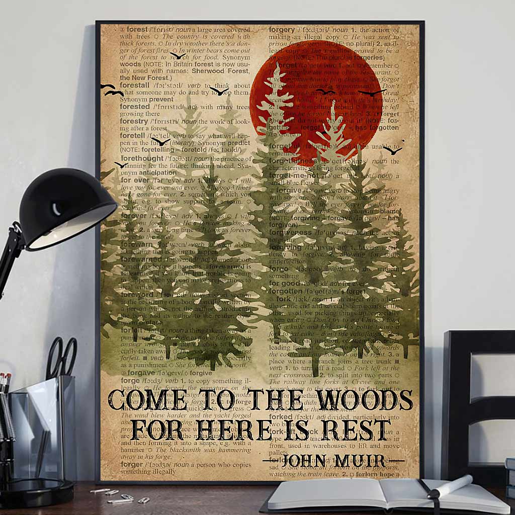 Come To The Woods - Camping Poster 1121