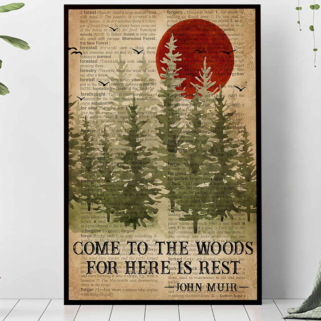 Come To The Woods - Camping Poster 1121